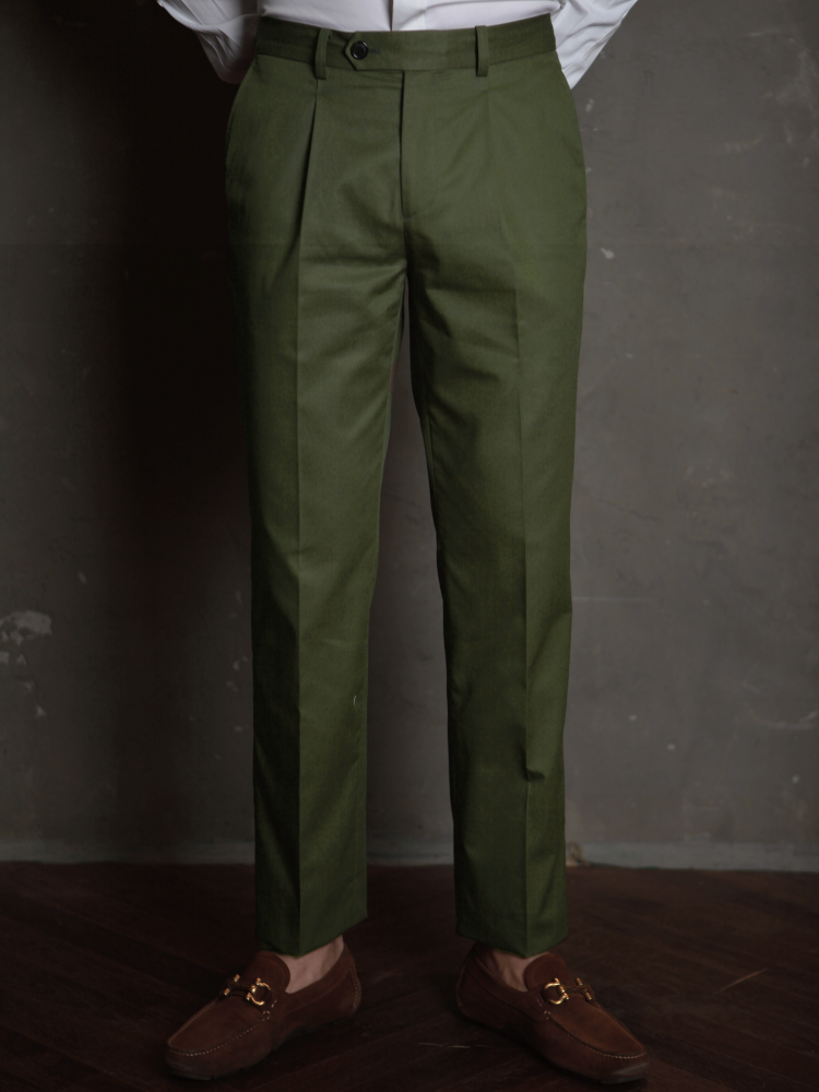 Chino Pants For Wet Day - Olive Green Bellvoro(벨보로)