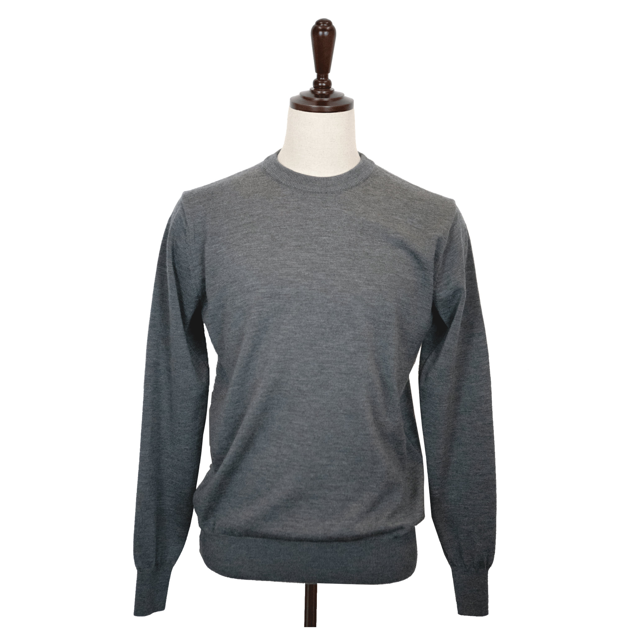 [이너프]  Round Sweater - Grey Goose (Merino wool 100%)