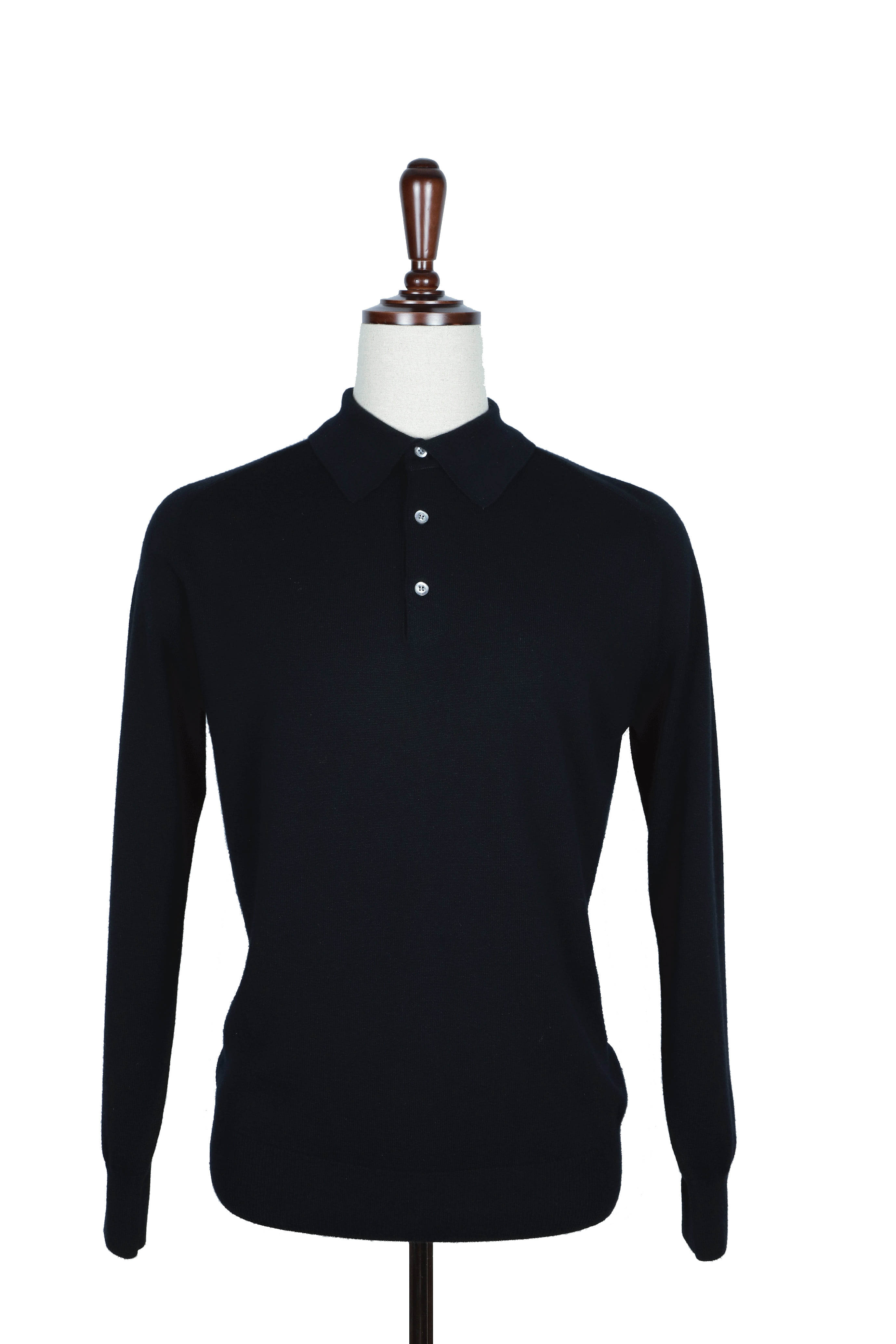 [이너프] Raglan Collar Knit - BLACK (Merino wool 100%)