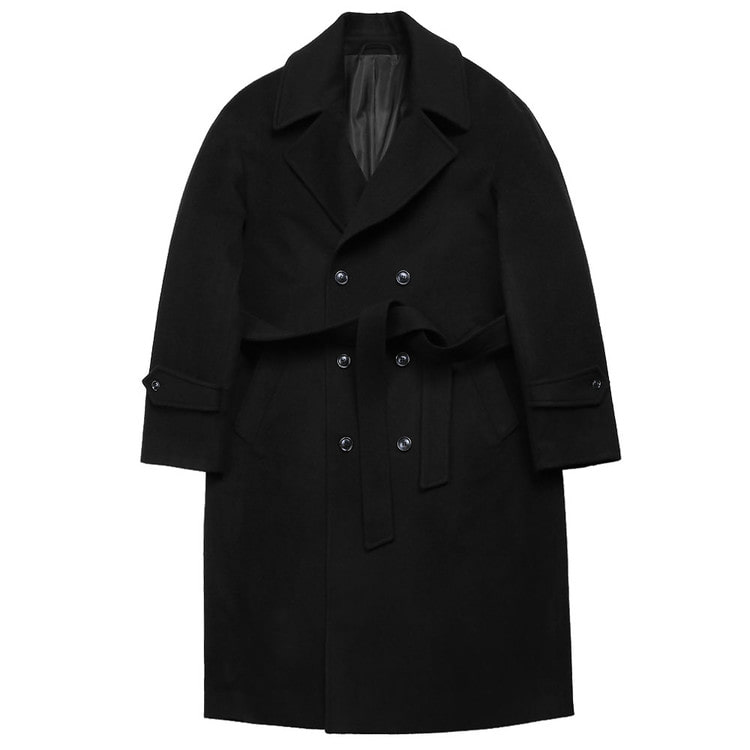 [솔티] Cashmere Double Coat (Black)