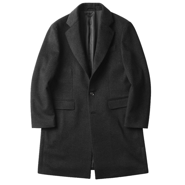[솔티] Wool Single Chester Coat (Dark Gray)