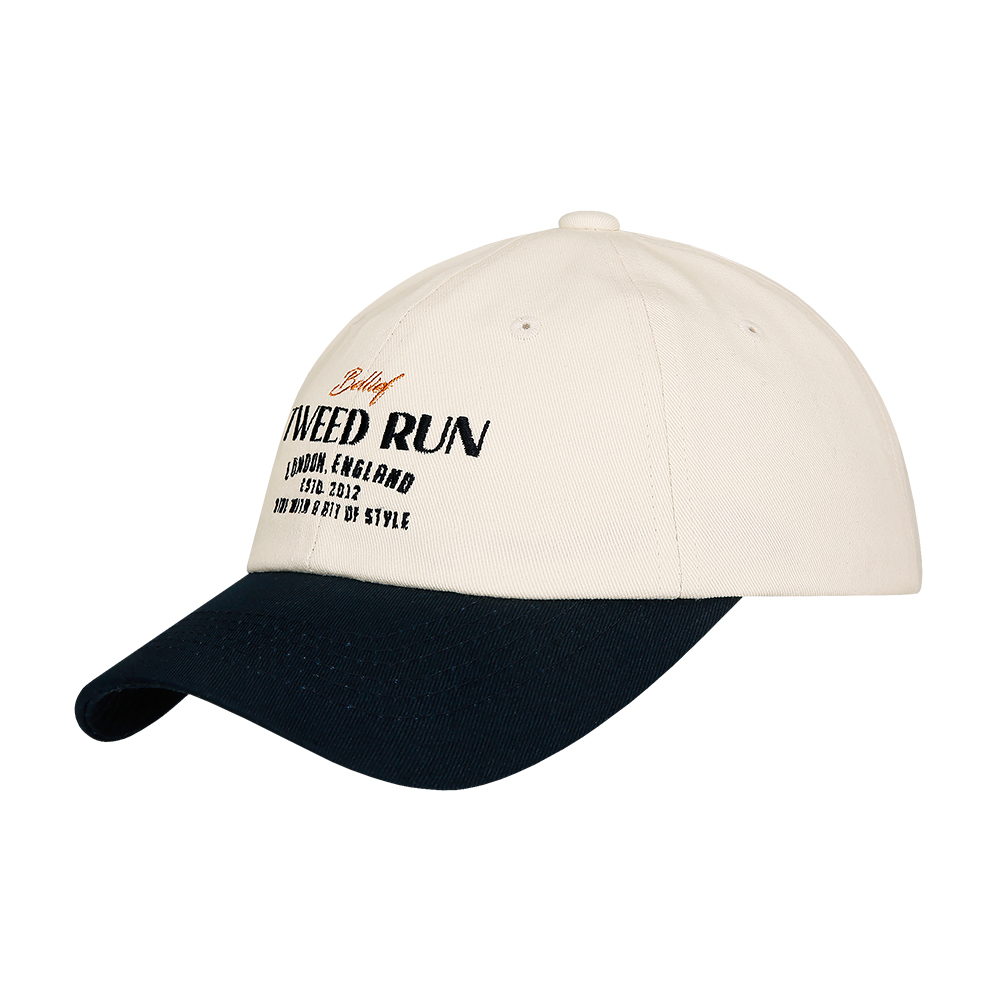 [벨리프]  TWEED RUN Logo  COLOR BLOCK Ball Cap (Navy/Ivory)
