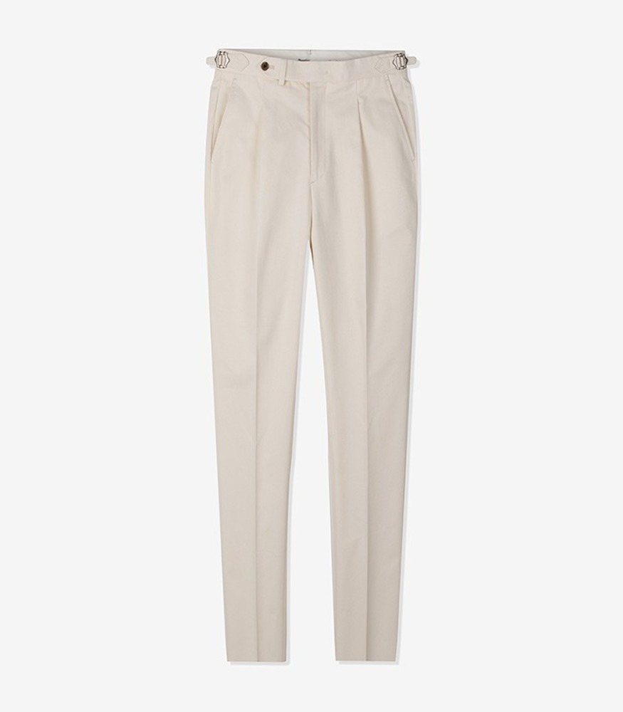 [메버릭] 1P Beltless Cotton trousers _ Ivory