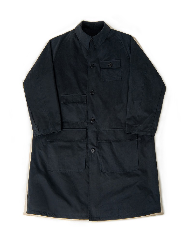 [드베르망] cotton hunting balmacan coat (navy)