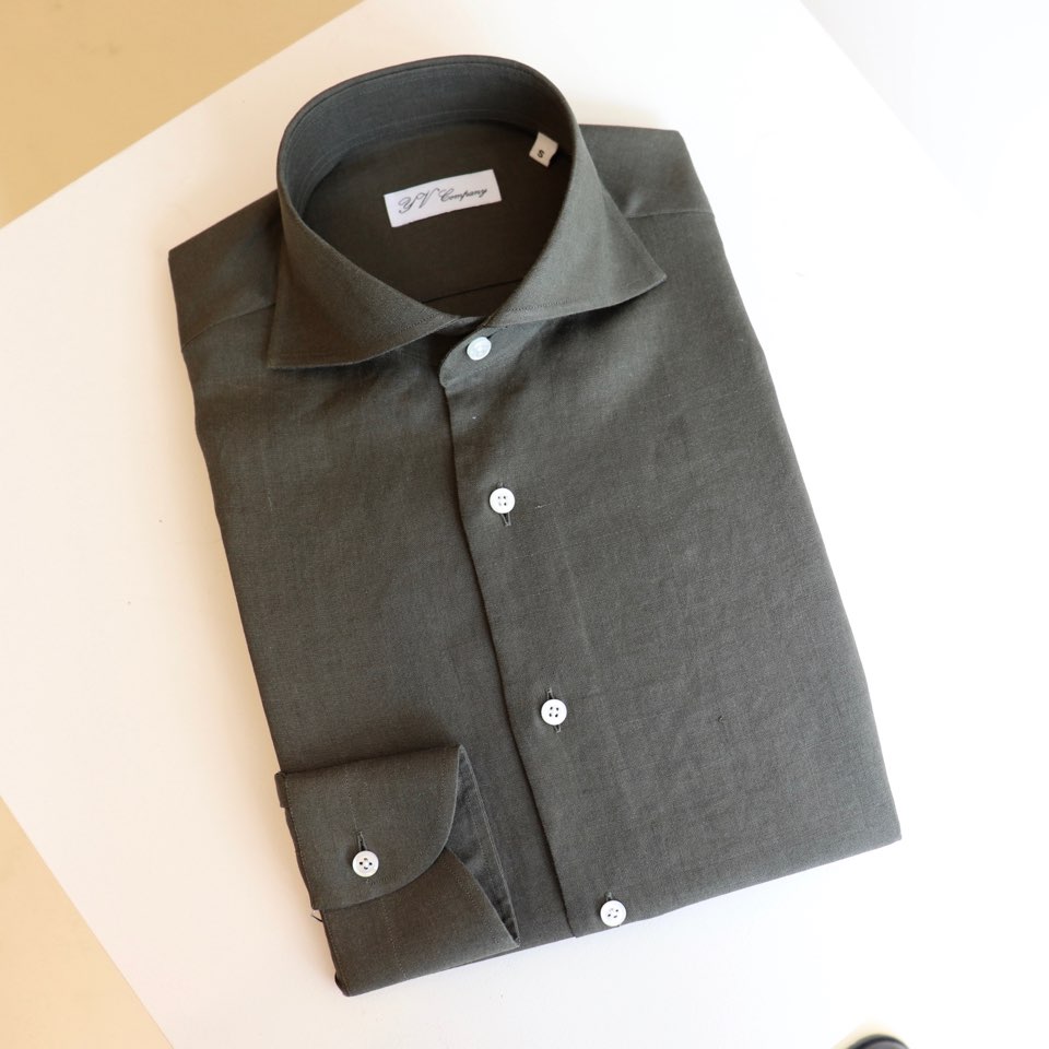 YV company linen shirt(khaki)