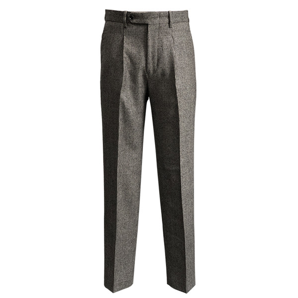 SORTIE - Hound tooth Check Wool Trousers (Brown)