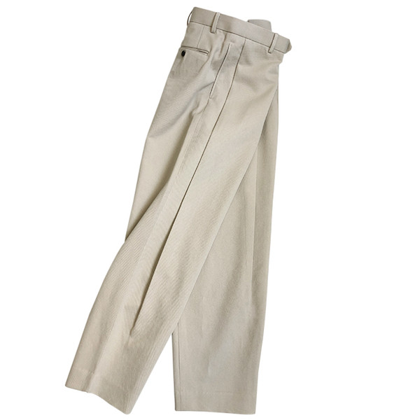 솔티 - MM One pleats Cotton Pants (Ivory)
