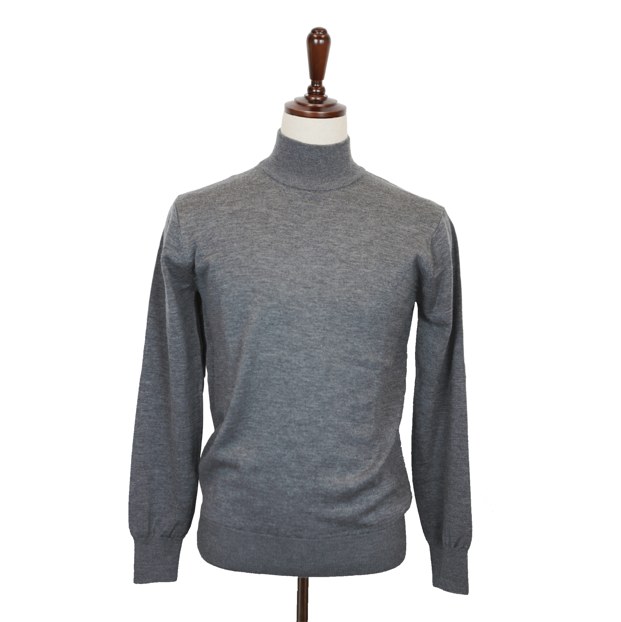 [이너프] Half Neck Sweater - Grey Goose (Merino wool 100%)